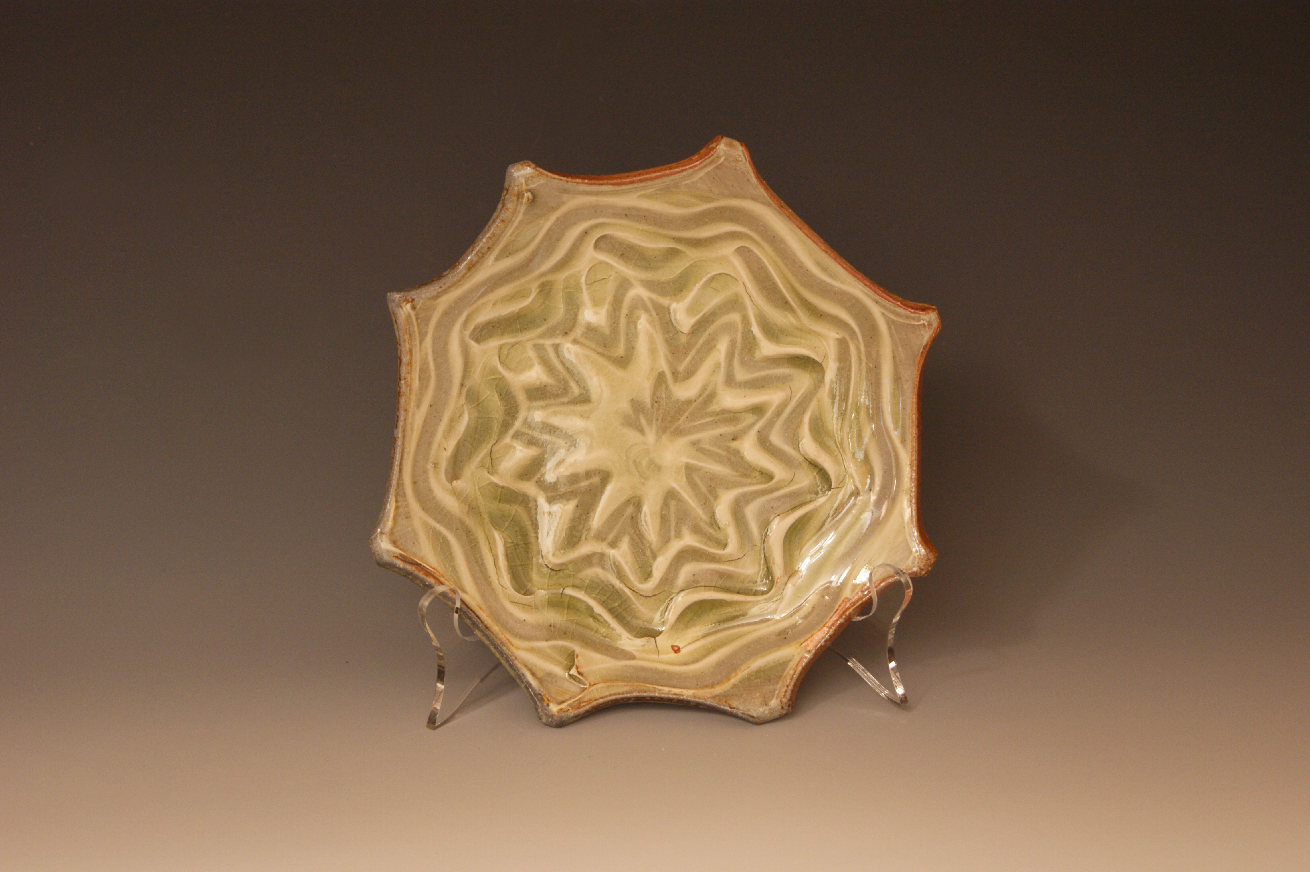Slip-decorated Soda-fired Plate